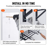 VEVOR Garage Shelving Wall Mounted, 2 x 6 ft Heavy Duty Garage Wall Shelves, 1600 lbs Load Capacity Garage Storage Rack Floating Shelves, 2 Pack, VEVOR