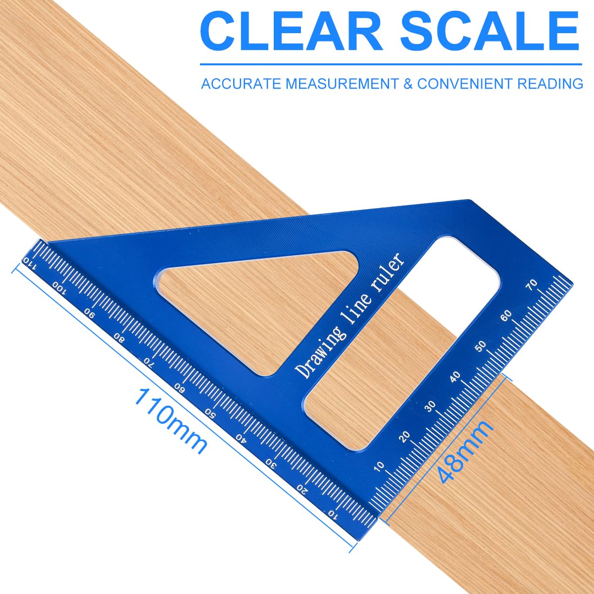 Woodworking Square Protractor, 3D Multi-angle Measuring Ruler, Aluminum Alloy 45/90° Woodworking Ruler,Protractor Angle Finder,Precise Miter Triangle uywapvt