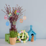 Yookat 40 Pieces Easter Egg Wooden Cutout Unfinished Wood Egg Blank Wooden Eggs Cutouts Easter Wood Cutouts Wooden Eggs for Crafts (40) Yookat