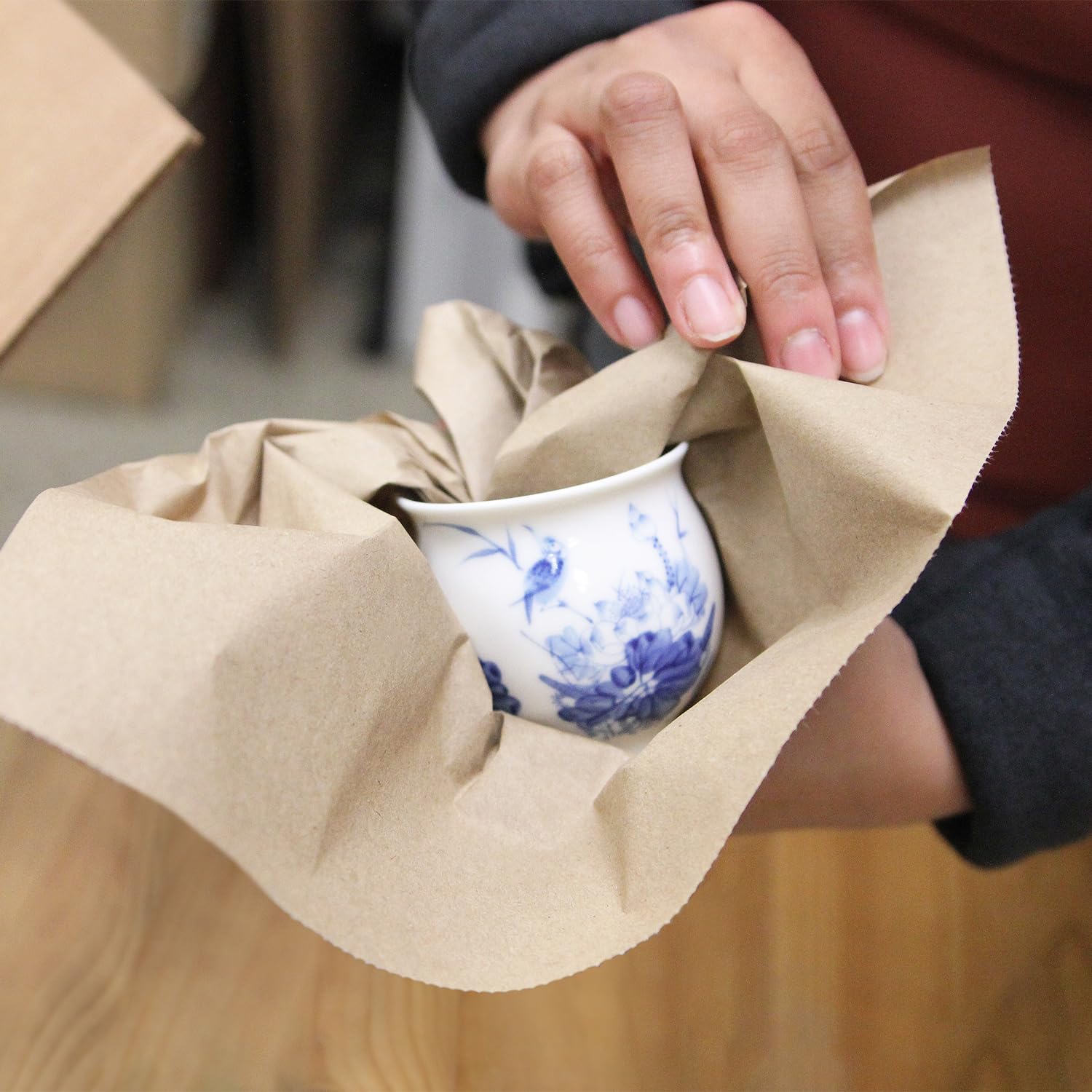 Elementree Packing Paper Sheets (1500 Count), Fanfold #35 Kraft Paper with 11" Perforations, Sustainable Shipping & Moving Supplies, Eco-Friendly - WoodArtSupply