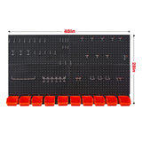 Ultrawall Pegboard Wall Organizer, Black Metal Pegboard Panels, Garage Storage System with Hooks and Storage Bins Ultrawall