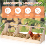 Nosiny Triple Nesting Boxes Wood Chicken Nesting Box 3 Compartment Room Hen Chicken Laying Boxes Versatile Use Easy Assemble for Duck Poultry, 37.4 x Nosiny