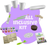 Paint & Plant Stoneware Flower Gardening Kit - Gifts for Girls & Boys Ages 4 -12 - Kids Arts & Crafts Project Science Birthday Gift, STEM Activity Dan&Darci