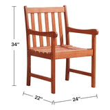 VIFAH V415 Outdoor Wood Arm Chair VIFAH