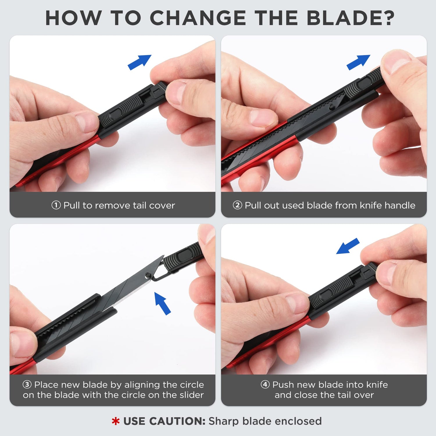 WORKPRO Premium Utility Knife Retractable Snap-off Blade, Heavy Duty Aluminum Box Cutter Set, Razor Knife Exacto Craft Knives, with 10 Extra 9mm WORKPRO