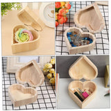 ABOOFAN Box Engagement Ring Wooden Jewelry Holder Case Small Organizer Wooden Holder Ring Chest Organizer Heart Mini Storage Toy Container Jewelry ABOOFAN