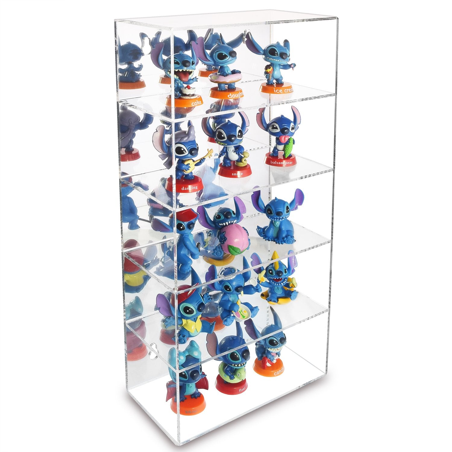 Ikee Design Mirrored Back Acrylic Display Case, 5-Level Collection Display Case for Mini Funko Pop Figures, Sunglasses Rack, Freestanding or Ikee Design