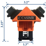C CASIMR 90 Degree Corner Clamp, 4PCS Adjustable Single Handle Spring Loaded Right Angle Clamp,Swing Woodworking Clip Clamp Tool C CASIMR