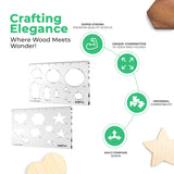 Router templates for Woodworking - 18 in 1 Inlay Template Kit for Working with Wood, Acrylic Router Templates, Decorative Stencil Tool for Design, poptuu