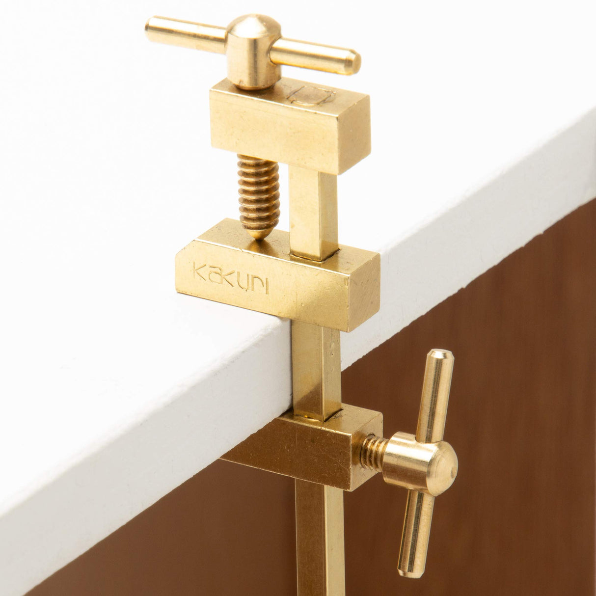 KAKURI Small Bar Clamps for Woodworking 5" HATAGANE Japanese Wood Clamps, Metal Parallel Clamps Tool Set 2 Pcs, Brass Gold, Made in JAPAN KAKURI