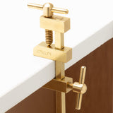 KAKURI Small Bar Clamps for Woodworking 5" HATAGANE Japanese Wood Clamps, Metal Parallel Clamps Tool Set 2 Pcs, Brass Gold, Made in JAPAN KAKURI