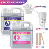 Epoxy Resin - 100oz Crystal Clear Epoxy Resin Kit for Casting and Coating, Table Tops - Bubble Free Fast Curing 2 Part Art Resin for Jewelry Making, Limino