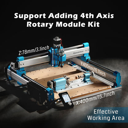 Genmitsu CNC Router Machine 4040-PRO for Woodworking Metal Acrylic MDF Nylon Cutting Milling, GRBL Control, 3 Axis CNC Engraving Machine, Working - WoodArtSupply