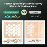 22W Laser Engraver 4-in-1 Rotary Roller Kit for Glass Tumbler Ring, Air Assit 120W Laser Cutter Laser Engraving Machine for Wood Metal Acrylic CNC CREALITY FALCON