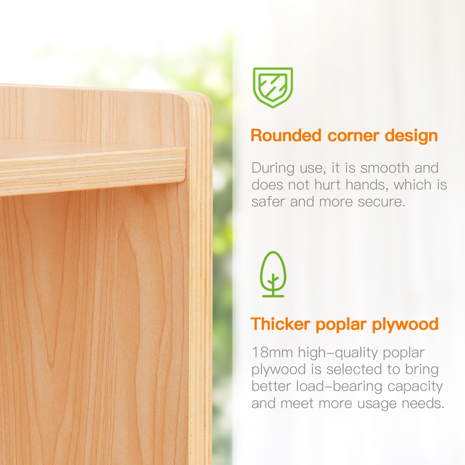 TOOKYLAND 5-Compartment Wooden Toy and Book Storage Cabinet for Kids TOOKYLAND