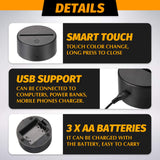 4 Pieces 3D Night LED Light Lamp Base and 4 Pieces Clear Acrylic Sheets with Remote Control and USB Cable, Christmas DIY Acrylic Adjustable 16 Colors Honoson