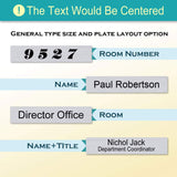 Icomecn Personalized Office Name Plate 2"x10" Customize Wall Door Sign NamePlate Adhesive back Icomecn
