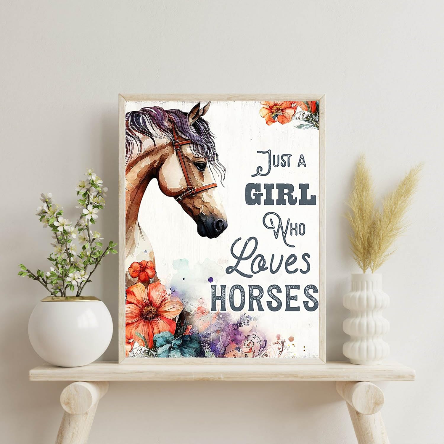 5D Diamond Painting Kits for Kids, Diamond Painting Kits Animals with Wooden Frame, Horse Diamond Painting Kits for Beginners, Girls, Adults, DIY