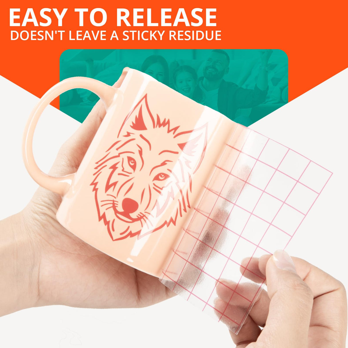 YRYM HT Transfer Tape for Vinyl -12" x 12 FT w/Red Alignment Grid Transfer Paper, Medium Tack Vinyl Transfer Tape for Adhesive Vinyl for Cricut Signs YRYM HT