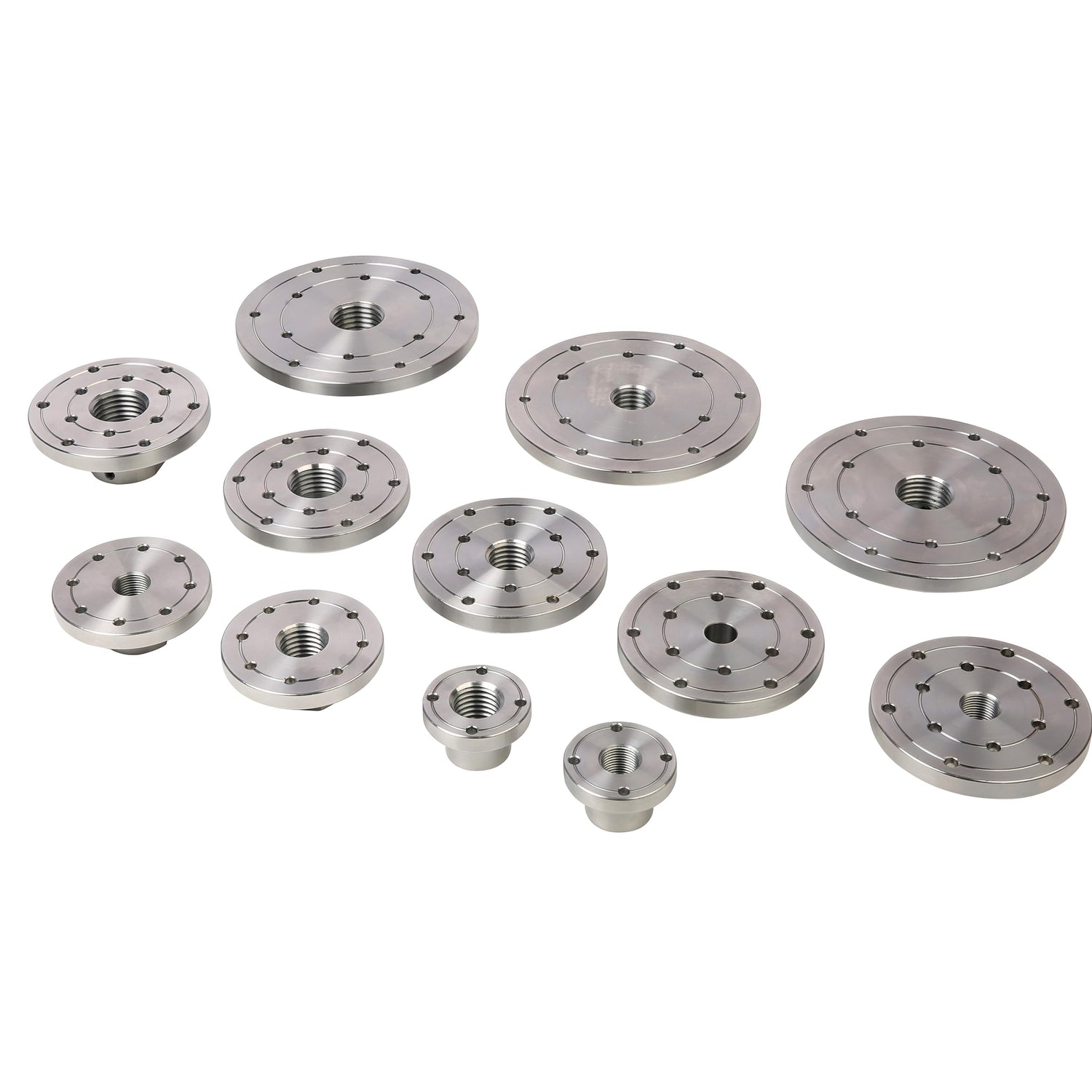 VINWOX 4" Wood Lathe Steel Faceplate, 3/4”x16TPI Spindle Thread Woodworking Machine Chuck Face Plate VINWOX