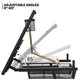 MoNiBloom Art Deco Drafting Table, Height-Adjustable, Tiltable Tabletop, Stool for Reading Writing Painting, Homeschooling Desk for Children with 2 MoNiBloom