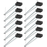 BBOUNDER 12 Pack Linkable LED Shop Light with Reflector, Super Bright 6500K Cool Daylight, 4400 LM, 4 FT, 48 Inch Integrated Fixture for Garage, 40W BBOUNDER