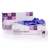 PEIPU Nitrile Gloves,Disposable Cleaning Gloves,(Medium, 100-Count) Powder Free, Latex Free,Rubber Free,Ultra-Strong,Food Handling Use, Single Use PEIPU
