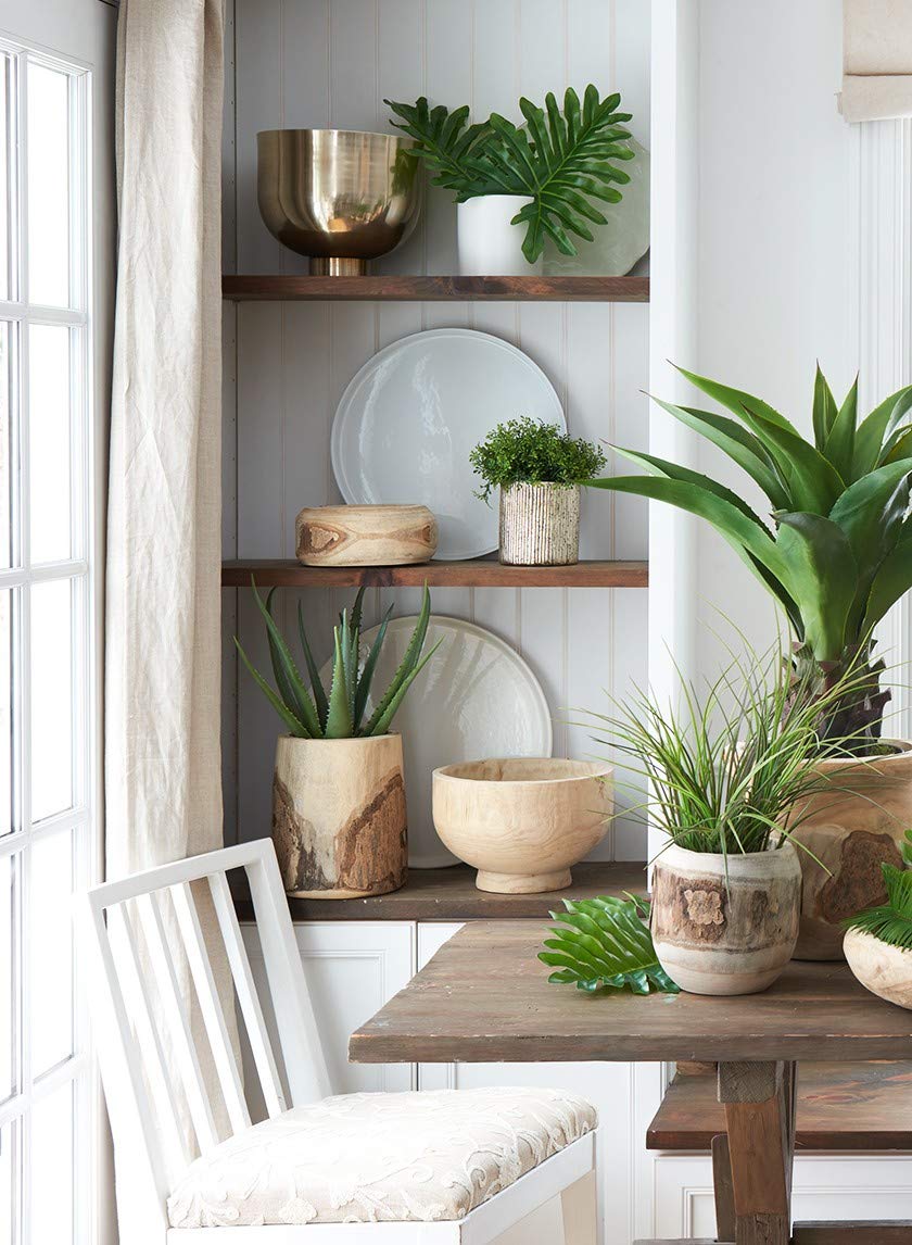 Serene Spaces Living Paulownia Round Wood Bowl - Handmade Decorative Wooden Bowl for Décor, Parties, Weddings, Centerpiece for Floral Arrangements - Serene Spaces Living