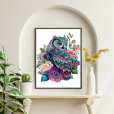 Ksxistiyt Owl Diamond Art Painting Kits for Adults, Full Drill Diamond Dots Paintings for Beginners, Round 5D Paint with Diamonds Pictures Gem Art Ksxistiyt