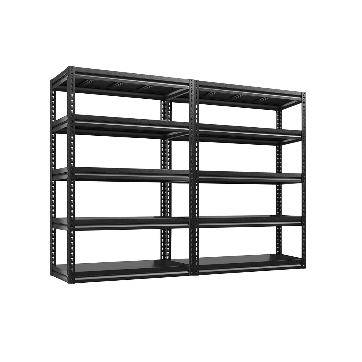 REIBII 72'' Garage Shelving Heavy Duty Garage Storage Shelves Loads 1700LBS Heavy Duty Shelving Adjustable 5-Tier Metal Shelves for Storage,Basement REIBII