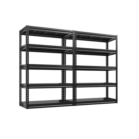 REIBII 72'' Garage Shelving Heavy Duty Garage Storage Shelves Loads 1700LBS Heavy Duty Shelving Adjustable 5-Tier Metal Shelves for Storage,Basement REIBII