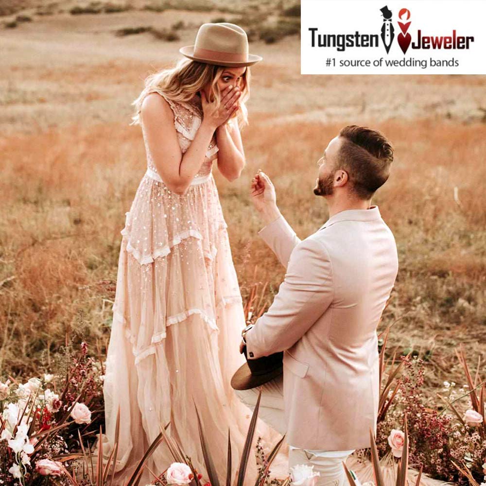 Free Personalized laser engraving Ring for Men and Ring for Women His & Her's 8MM/6MM Tungsten Carbide Celtic Knot Dragon Design Carbon Fiber Inlay Tungsten Jeweler