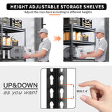 REIBII 72'' Garage Shelving Heavy Duty Garage Storage Shelves Loads 1700LBS Heavy Duty Shelving Adjustable 5-Tier Metal Shelves for Storage,Basement REIBII