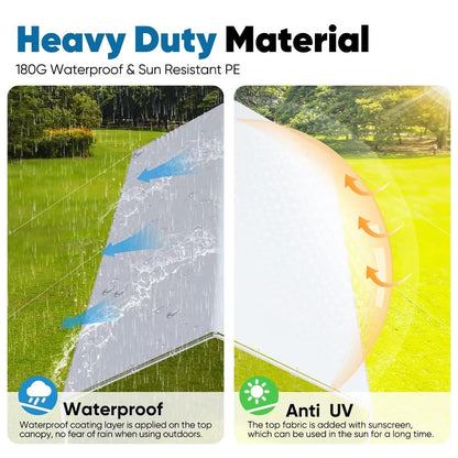 Quictent 10'X20' Heavy Duty Carport Car Canopy Car Shelter Canopy Outdoor Party Tent Boat Shelter-White - WoodArtSupply