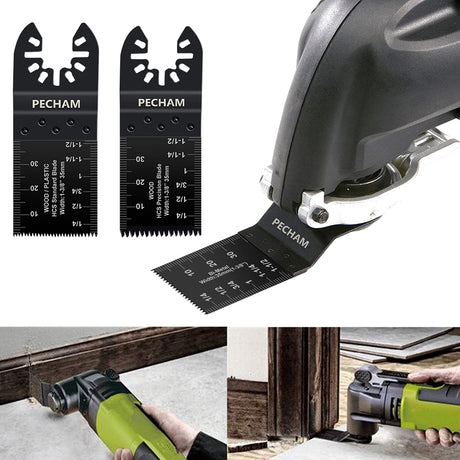 PECHAM 24PCS Universal Wood Metal Oscillating Multitool Quick Release Saw Blades Fit Porter Cable Black & Decker Rockwell Ridgid Ryobi Milwaukee PECHAM