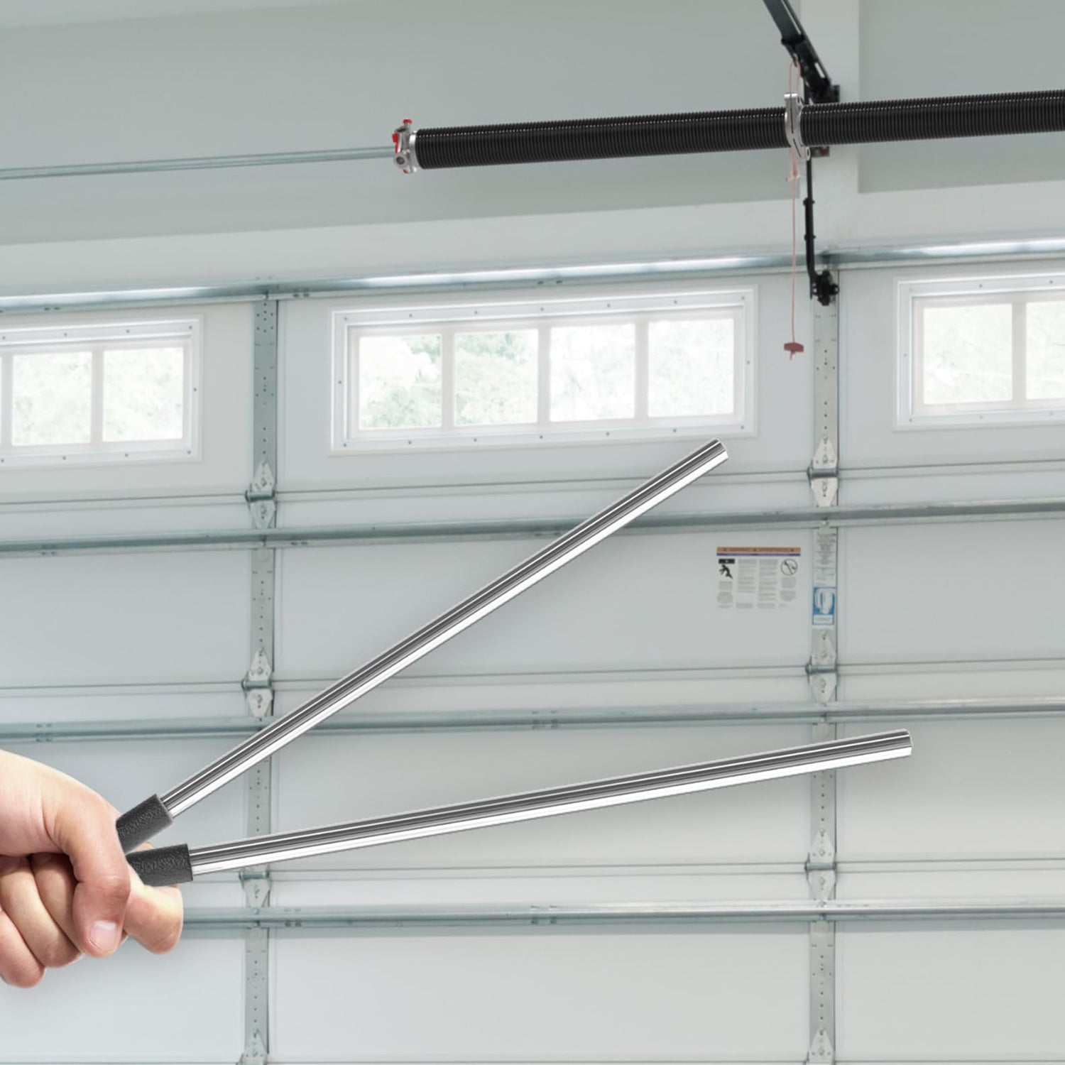 Blesseras Garage Door Torsion Spring Winding Bars with Non-Slip Handle, D1/2'' x L17.2'', 2-Pack Blesseras