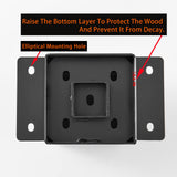 YVHFWOY 4x4 Post Base ，Railing Post Brackets(Inner Size 3.6"x3.6")，Black Powder Coated Heavy Thick Steel Fence Post Anchor for Deck Porch Handrail YVHFWOY