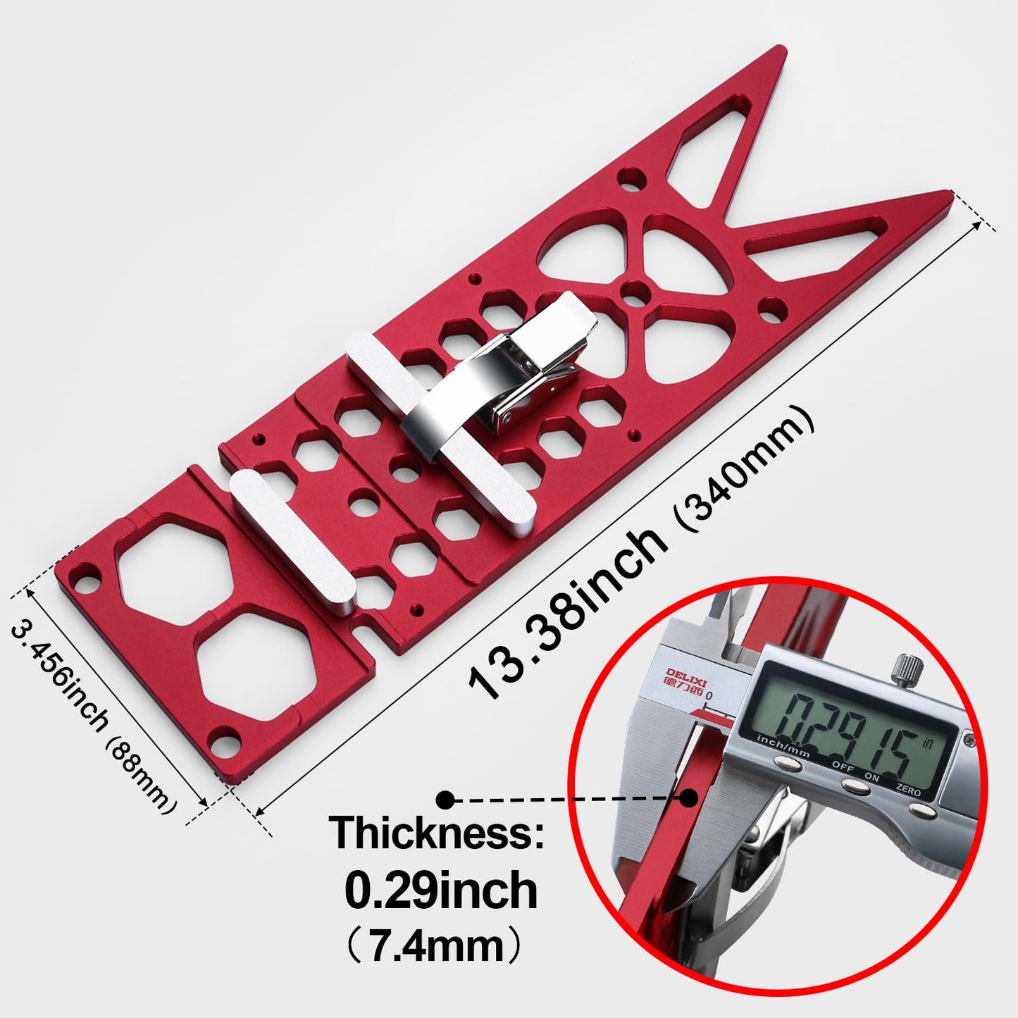 Aluminum Track Saw Square Guide 13.4"CNC Milled 90° Right Angle Stop for Circular Saws, Compatible with Festool & Makita Rails - Durable, - WoodArtSupply