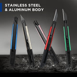 WORKPRO Premium Utility Knife Retractable Snap-off Blade, Heavy Duty Aluminum Box Cutter Set, Razor Knife Exacto Craft Knives, with 10 Extra 9mm WORKPRO