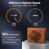 WIZMAKER 20W Laser Engraver with Air Assist, Spliceable Honeycomb Working Table WIZMAKER