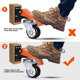 Ronlap Workbench Casters Kit 880 Lbs Capacity, 3" Extra Heavy Duty Retractable Casters 4 Pack, Side Mounted Adjustable Table Stepdown Casters Ronlap