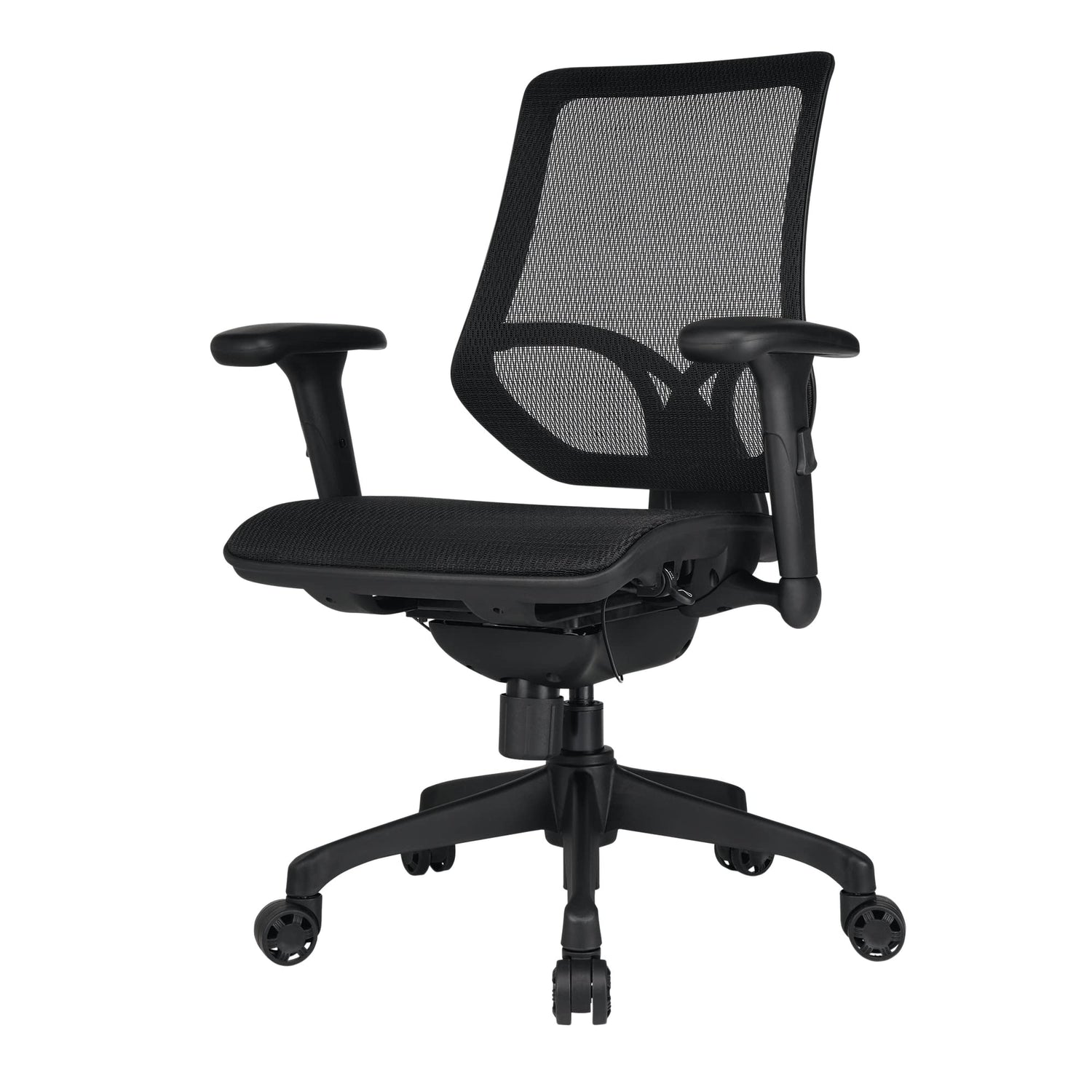 WorkPro® 1000 Series Ergonomic Mesh/Mesh Mid-Back Task Chair, Black/Black, BIFMA Compliant WorkPro