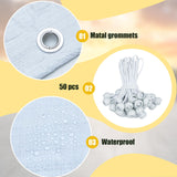 Wesnoy Heavy Duty Carport Canopy Waterproof Canopy Cover Garage Car Shelter Tarp Tent for Car Canopy Replacement Cover with 50 Ball Bungees, Only Top Wesnoy