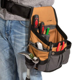 Dickies 8-Pocket Padded Tool Belt/Utility Pouch, Adjustable 3-Inch Belt, Durable Canvas Construction, Tan/Grey Dickies