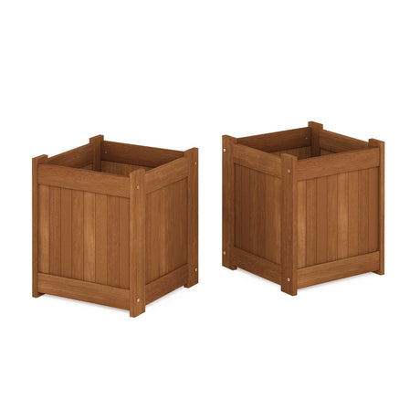 Furinno 2-FG16450 Tioman Hardwood Flower Box, Two-Pack, Natural Furinno