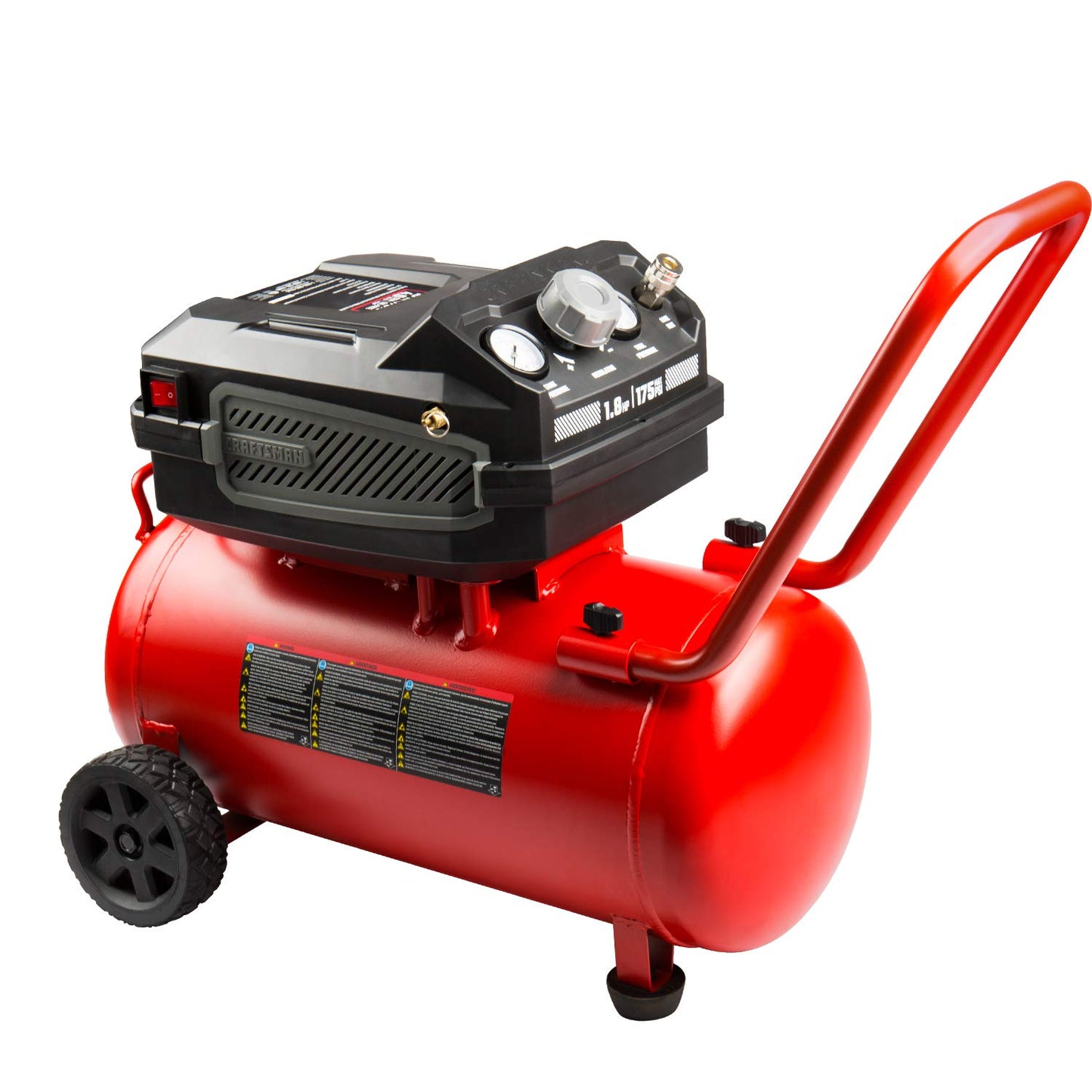 Craftsman Air Compressor, 10 Gallon 1.8 HP Max 175 PSI Pressure, Powerful and Portable Oil Free Compressor, Maintenance Free, for Home, Garage,