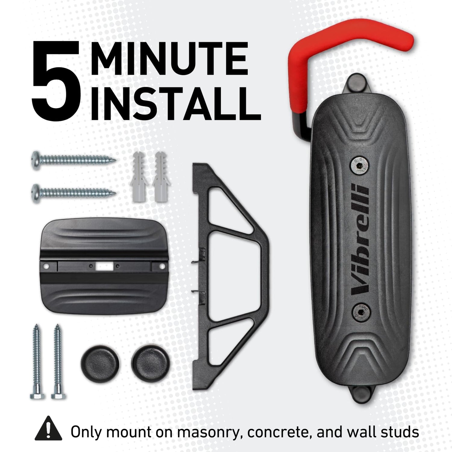 Vibrelli Swivel Bike Wall Mount - Bike Hanger - Vertical Bike Rack - Bike Hangers for Garage - MTB Mountain Bike Wall Mount Bike Rack - Bicycle Vibrelli