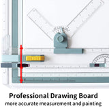 Frylr Inch A3 Drawing Board Drafting Table Multifunctional Drawing Board Table with Clear Rule Parallel Motion and Angle Adjustable Measuring System Frylr
