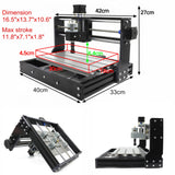 CNCTOPBAOS CNC 3018 Pro Wood Router Kit 3 Axis USB DIY Mini Engraver Milling Engraving Machine Cutter Plastic Acrylic PCB PVC Carving GRBL Control CNCTOPBAOS