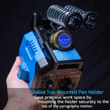 WEP 939D-II 2-IN-1 Wood Burning Kit 86-IN-1 with 51 Solid Points and 20 Wire Nibs Wood Burner with 2 Letter Number Stencils, 2 Unfinished Wood, 1 Pen WEP